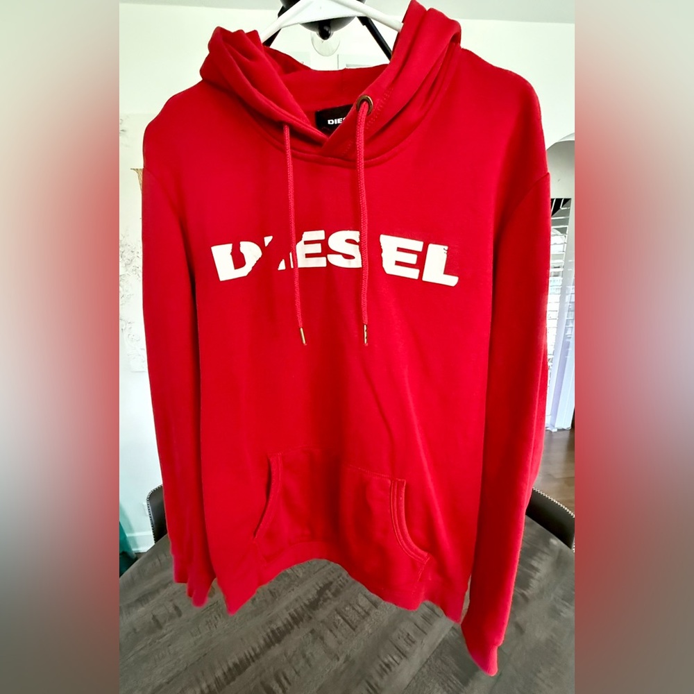 Diesel Bold Red Hoodie for Men